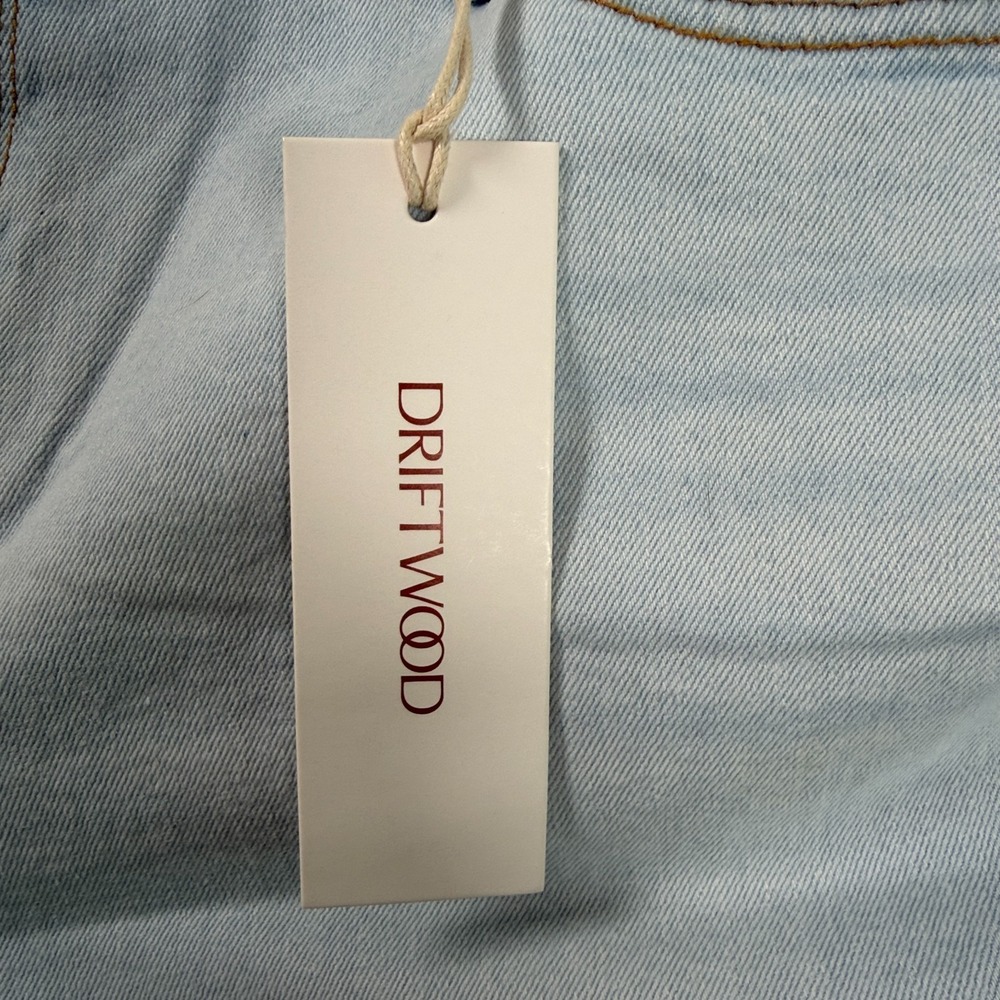 Driftwood Womens Colette Jeans Sz 22 Light Wash Embroidered Daisy Cuff Cropped - Picture 6 of 9